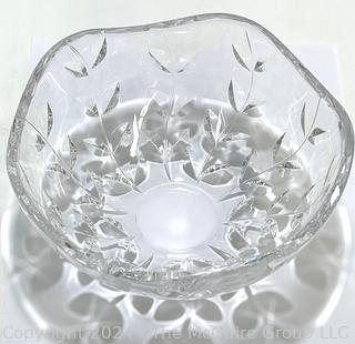 Tiffany & Co. Cut Crystal Floral Vine Serving Bowl.  