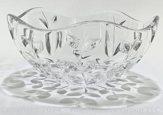 Tiffany & Co. Cut Crystal Floral Vine Serving Bowl.  