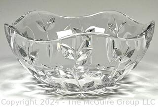 Tiffany & Co. Cut Crystal Floral Vine Serving Bowl.  