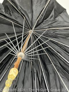 Silk Umbrella with Lucite Handle. 