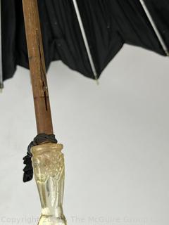 Silk Umbrella with Lucite Handle. 