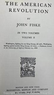 Three (3) Books Titled The American Revolution Volumes I, II & IV by John Fiske.