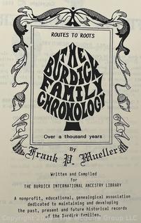 Routes to Roots, The Burdick Family Chronology By Frank P. Mueller, 1982