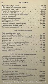 Two (2) Volume Set of Economic & Social History of New England, 1620-1789 by William B Weeden, 1890