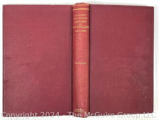 Two (2) Volume Set of Economic & Social History of New England, 1620-1789 by William B Weeden, 1890