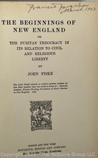 Four (4) Books Including Two Volume Set of Book Of Etiquette Lillian Eichler, The Beginnings of New England and American Independence 