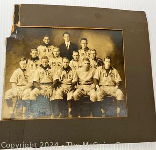 1912 Black & White Photo of College Baseball Team by Howard Henry Harrison Langill.  

