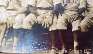 1912 Black & White Photo of College Baseball Team by Howard Henry Harrison Langill.  

