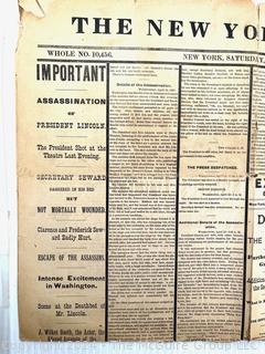 April 15, 1865 Edition of The New York Herald.  