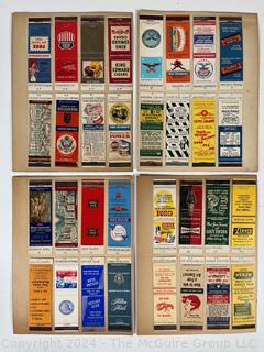 Six (6) Mounted Pages of Matchbook Collection, Covers Only