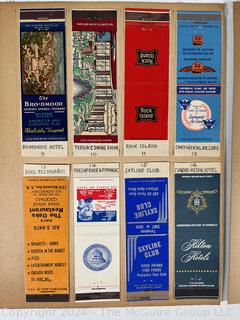 Six (6) Mounted Pages of Matchbook Collection, Covers Only