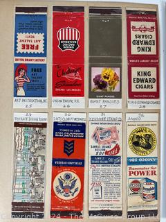 Six (6) Mounted Pages of Matchbook Collection, Covers Only