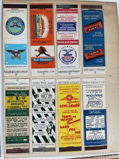 Six (6) Mounted Pages of Matchbook Collection, Covers Only