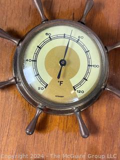 Three (3) Level Sears & Roebuck Wall Mount Temp, Relative Hum Barometer & West German Single Dial Barometer