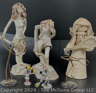 Seven (7) Tennis Sports Related Sculptures and Figurines