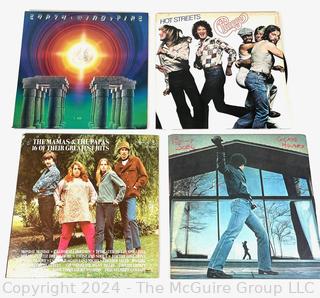 Four (4) Vinyl LP Records:  Earth Wind & Fire, Chicago, The Mamas & the Papas, Billy Joel