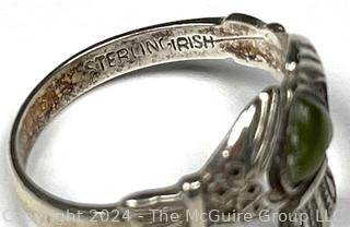 Three (3) Sterling Silver Rings Including Claddagh Rings in Irish Sterling. 6.5g