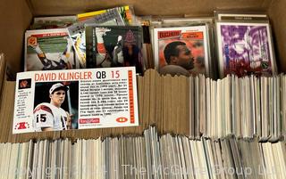 Box of Vintage NFL Football Trading Cards