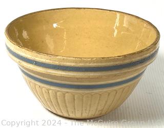 Early Yellow Ware Farmhouse Mixing Bowl.  11" diameter.