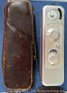 Minox B Chrome Subminiature Spy Camera in Box with Leather Case.