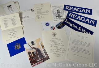 Collection of Presidential Campaign and Inauguration Items for Bush, Clinton and Reagan Administrations