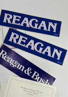 Collection of Presidential Campaign and Inauguration Items for Bush, Clinton and Reagan Administrations