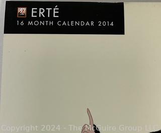 Two (2) Framed Decorative Wall Art Pieces and Erte Calendar