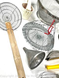 Kitchen Tools Including Sieves, Colanders, Scoops & Presses