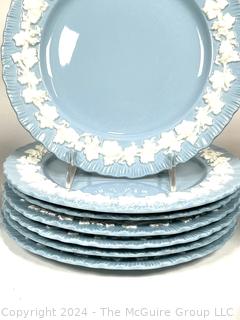 Set of Blue Wedgwood of  Etruria & Barlaston Embossed Queensware Dinnerware