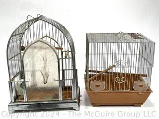 Two (2) Metal Bird Cages.