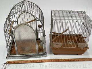 Two (2) Metal Bird Cages.