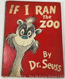 Five (5) Vintage Children's Books Including First Edition IF I Ran a Zoo by Dr. Seuss.  Damage to spine. 