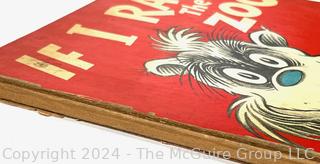 Five (5) Vintage Children's Books Including First Edition IF I Ran a Zoo by Dr. Seuss.  Damage to spine. 