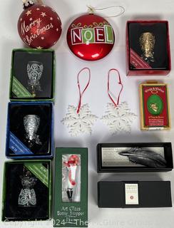 Group of Christmas Ornaments, Many in Boxes