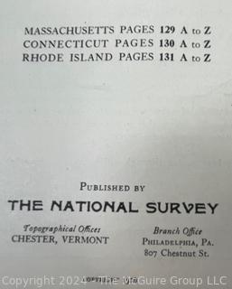 Three (3) Maps of New England Circa 1920 and Book on Plymouth, MA