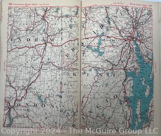 Three (3) Maps of New England Circa 1920 and Book on Plymouth, MA