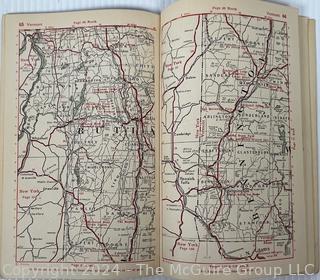 Three (3) Maps of New England Circa 1920 and Book on Plymouth, MA