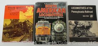 Three (3) Books on Locomotives