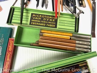 Collection of Drafting and Drawing Pencils and Leads