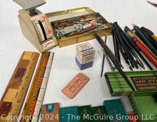 Collection of Drafting and Drawing Pencils and Leads