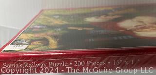 Hallmark Train Ornaments, Jigsaw Puzzles and Book