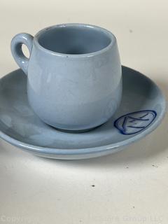 Nine (9) Porcelain Teacups and Saucers, Mixed Patterns, Mostly Continental