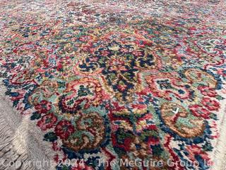 Karastan Floral Kirman Worsted Wool Rug, #742.   70" x 119".