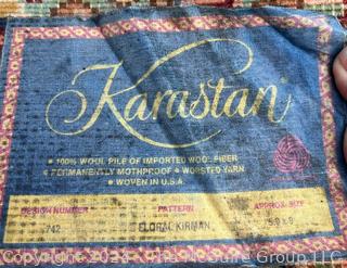 Karastan Floral Kirman Worsted Wool Rug, #742.   70" x 119".