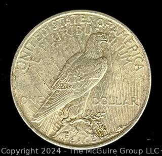 1922 P Peace Silver Dollar Coin 