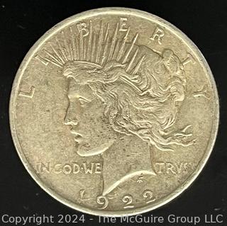 1922 Peace Silver Dollar Coin