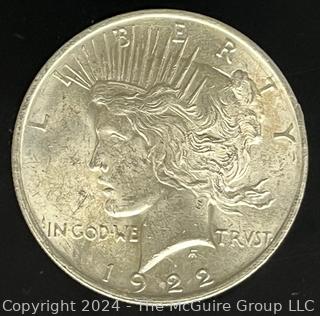 1922 Peace Silver Dollar Coin