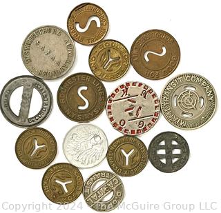 Selection of Vintage Transit Tokens