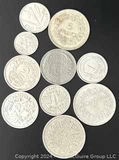 Group of Foreign Coins including French Francs