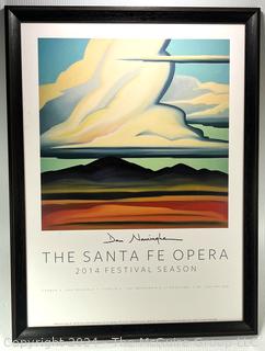 Framed Under Glass Poster for Santa Fe Opera Guild with Artwork by Dan Namingha.  25" x 32"